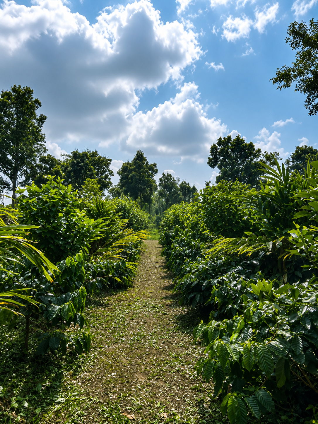 Coffee plantation at Havala Plantation Stay in Sakleshpur