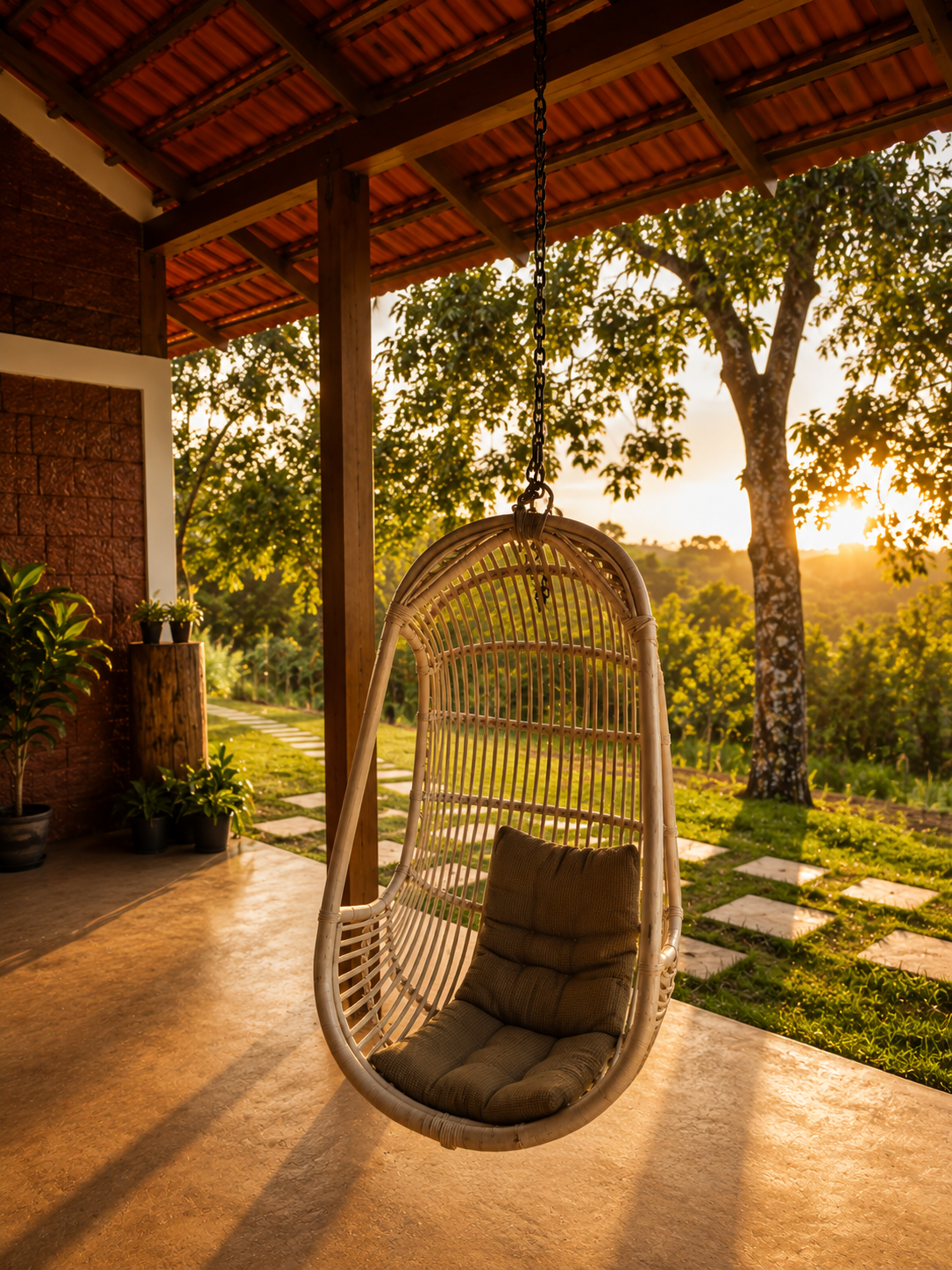 Outdoor swing at Havala Plantation Stay